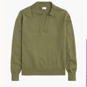 J crew Cotton sweater-polo distressed fatigue